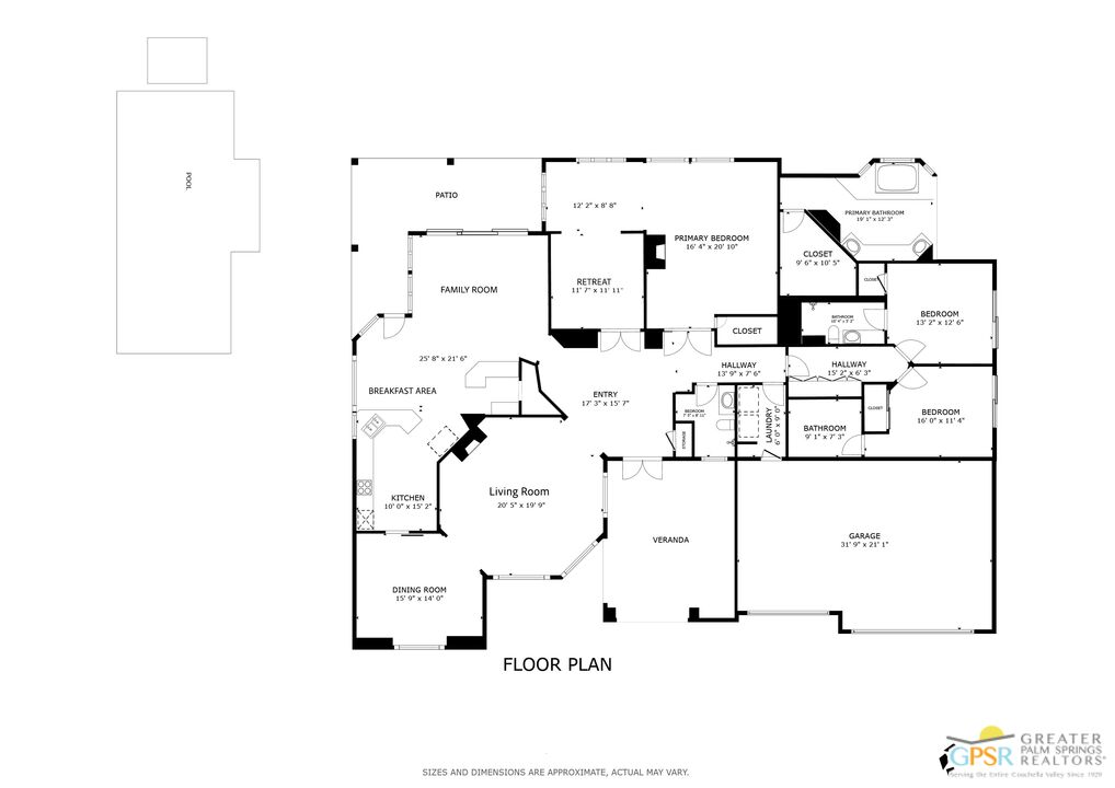 36630 Palm Court Rancho Mirage, CA 92270 - Photo 46 of 46 a picture of floor plan