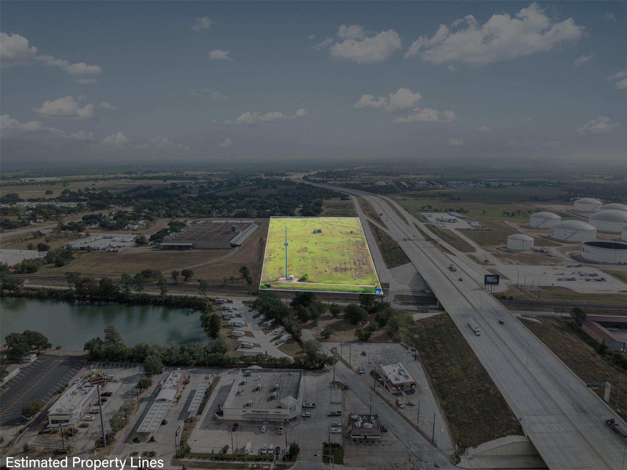 233 Kersten Road Sealy, TX 77474 - Photo 8 of 22 an aerial view of a houses