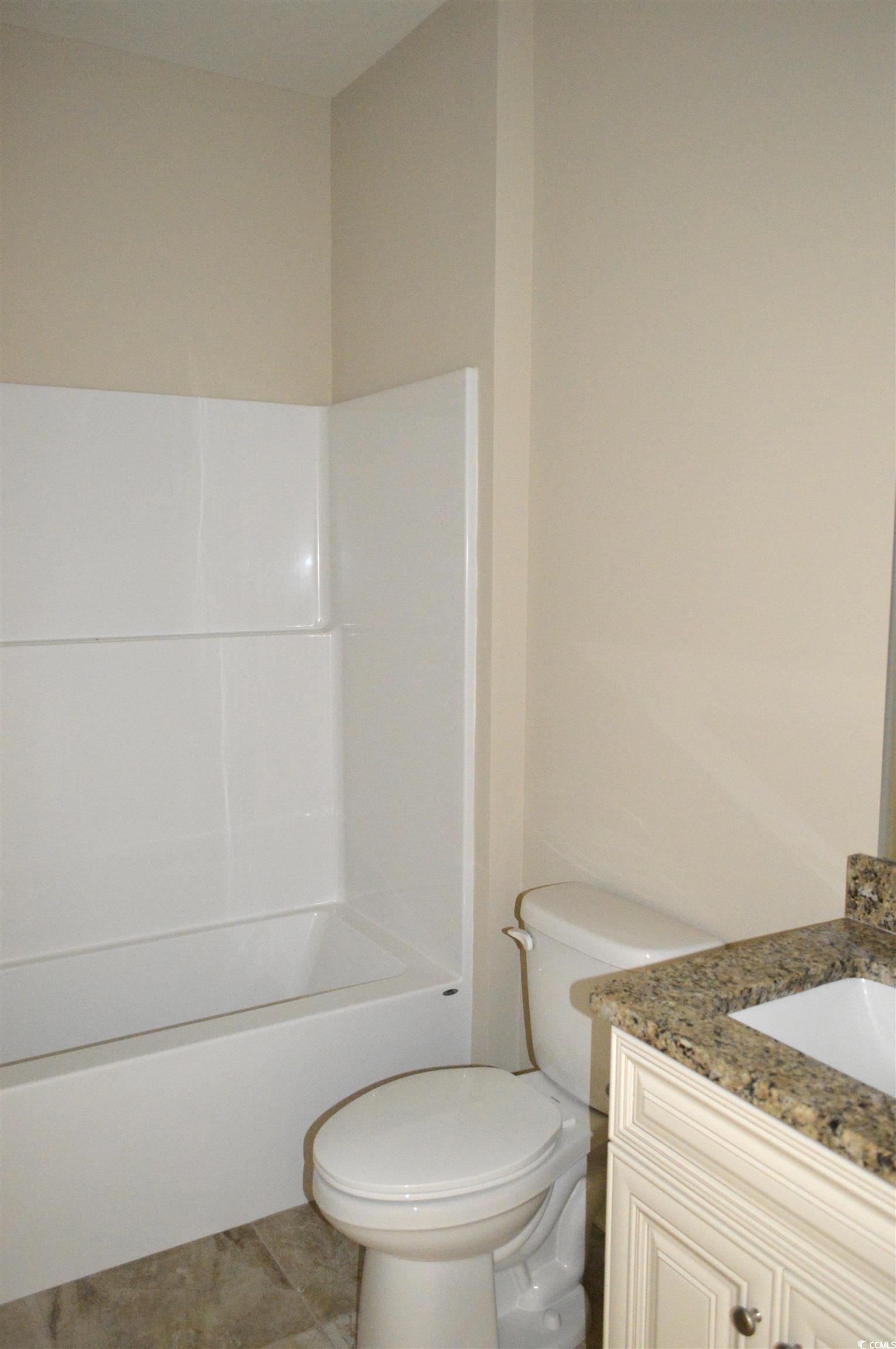 108 Hallandale Lane, Unit RIGHT Murrells Inlet, SC 29576 - Photo 11 of 35 Full bathroom featuring vanity, shower / bath combination, and toilet