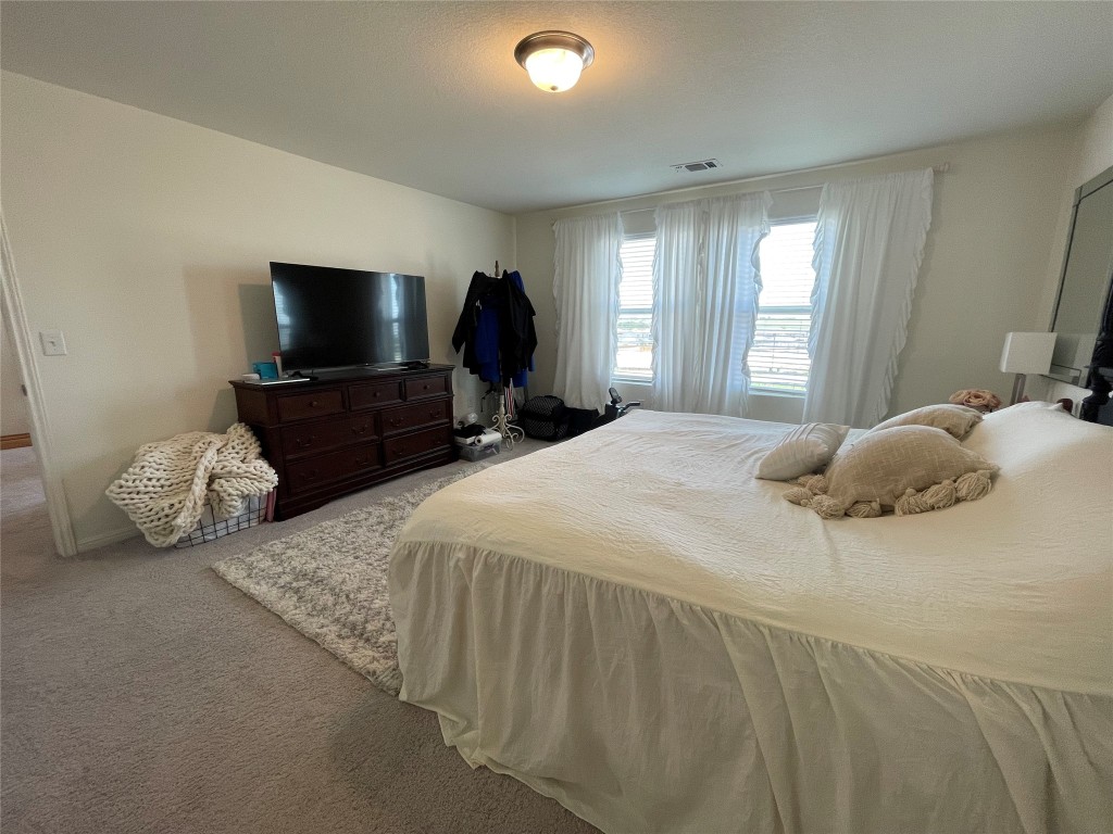 201 Comancheros Road Jarrell, TX 76537 - Photo 25 of 33 The en suite has a 6' walk -in shower, extended vanity & walk in closet.