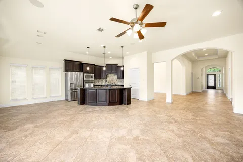 a view of a kitchen with a stove