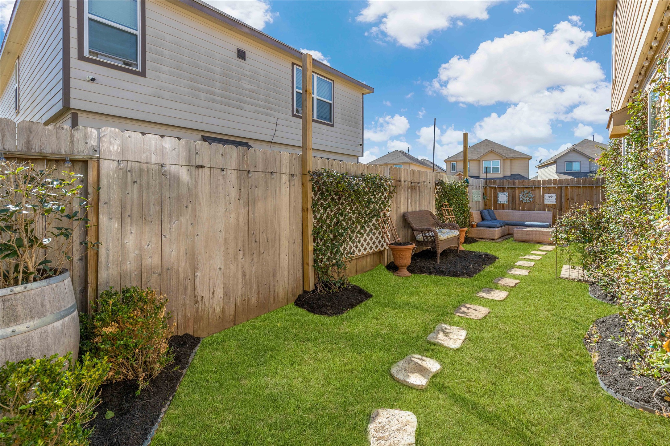 18623 Jerrara Stream Lane Katy, TX 77449 - Photo 33 of 46 Photo has been digitally altered to show fully grown grass. Ground has been seeded and recently landscaped - ready for move-in.
