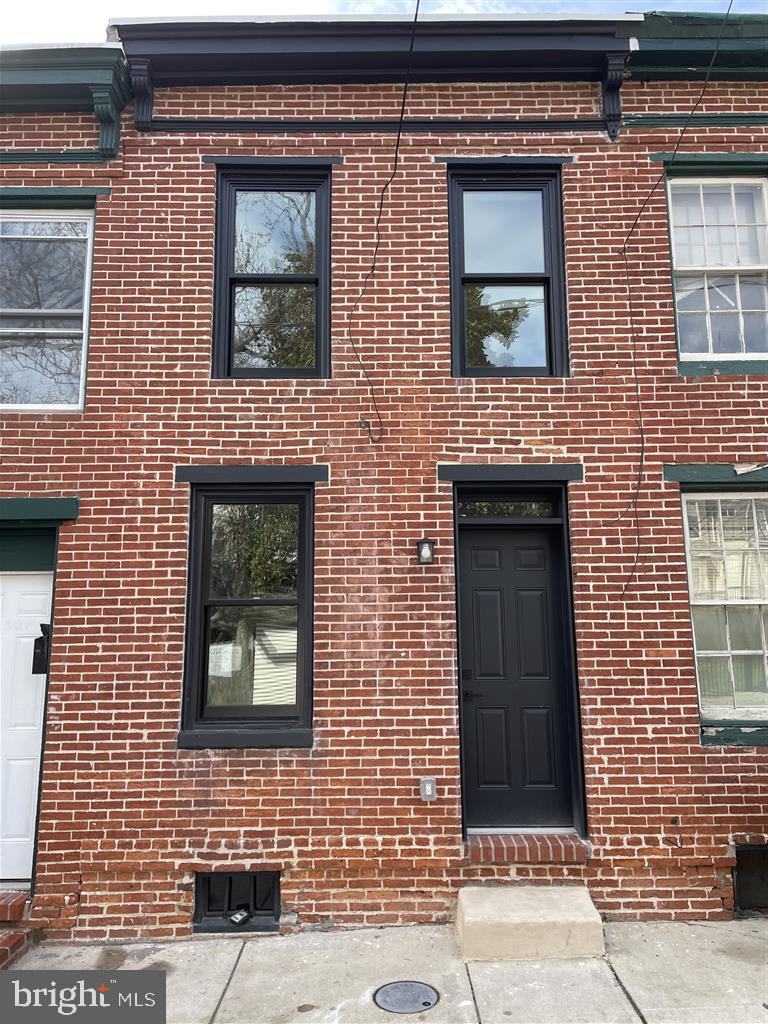 a front view of a building