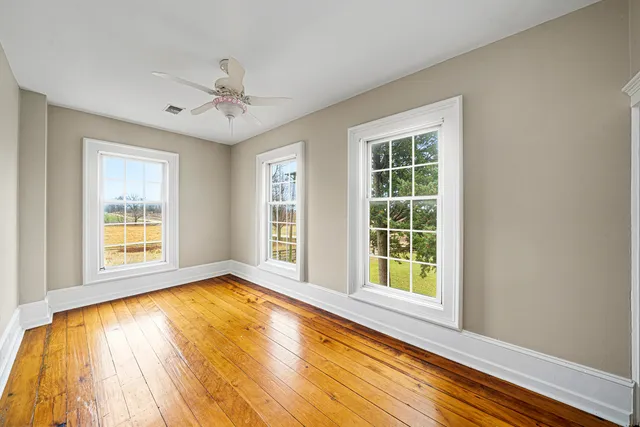 a view of a wooden deck