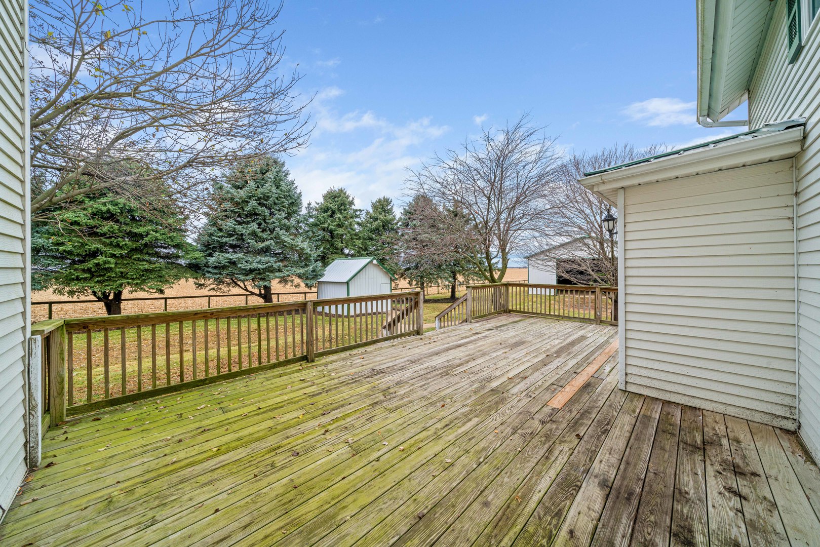16645 Lasher Road Hinckley, IL 60520 - Photo 37 of 80 a view of a wooden deck
