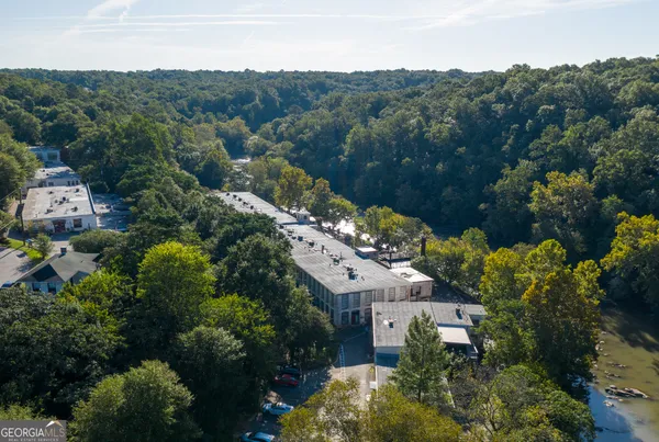 an aerial view of multiple house