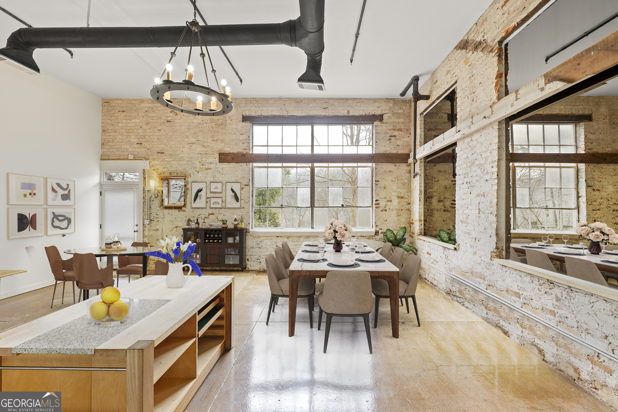 585 White Circle, Unit 509 Athens, GA 30605 - Photo 10 of 42 a living room with fireplace furniture and a large window