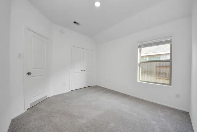 an empty room with a window