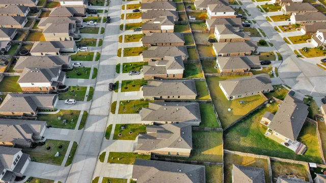 an aerial view of residential building