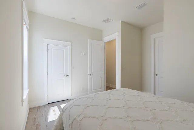 a bed room with a bed