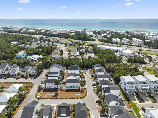 an aerial view of a city with lots of residential buildings