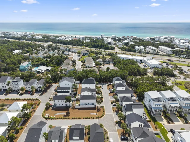 an aerial view of a city with lots of residential buildings