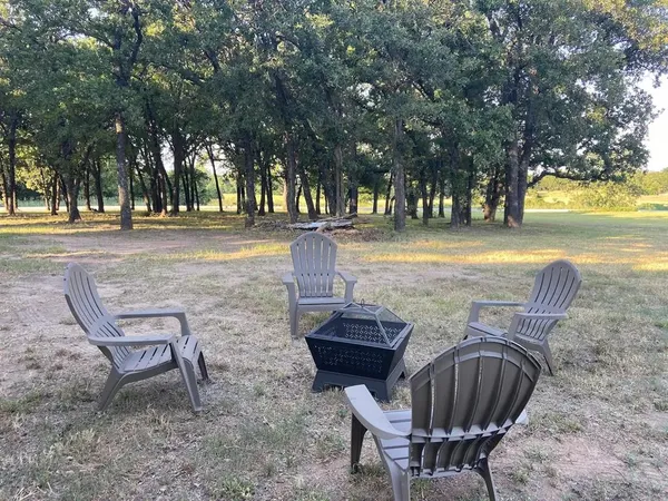 a view of outdoor space with seating area