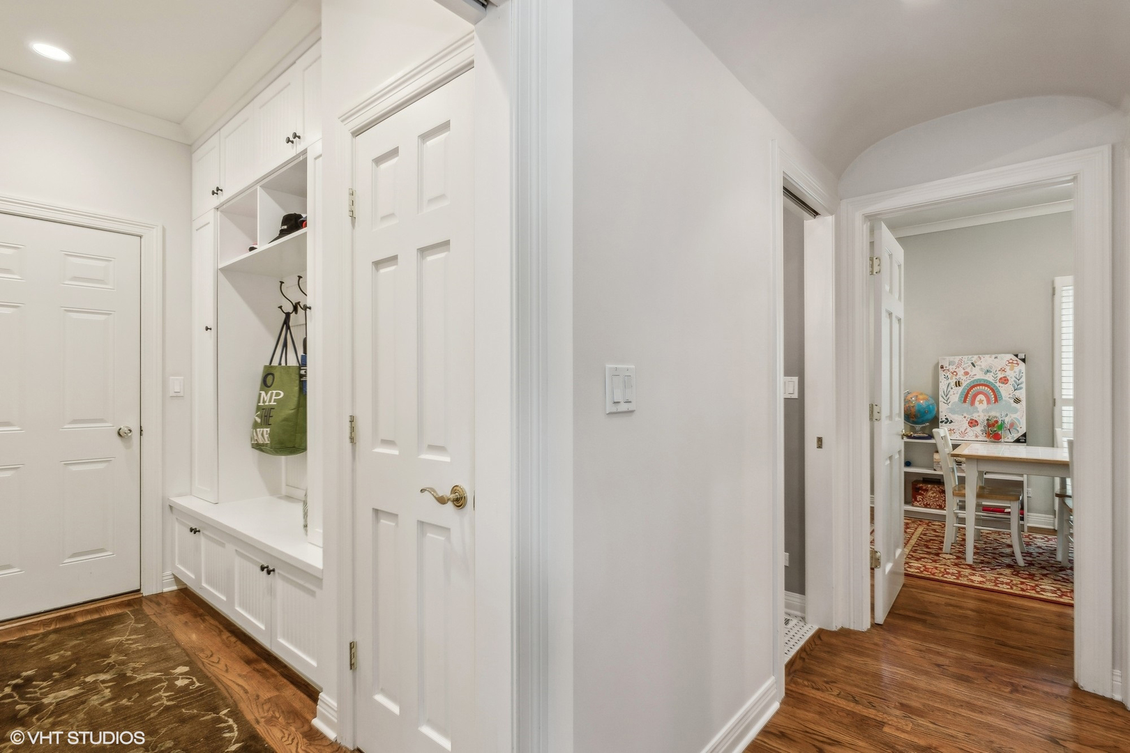 650 East Deerpath Road Lake Forest, IL 60045 - Photo 19 of 45 a view of a hallway view with wooden floor and staircase