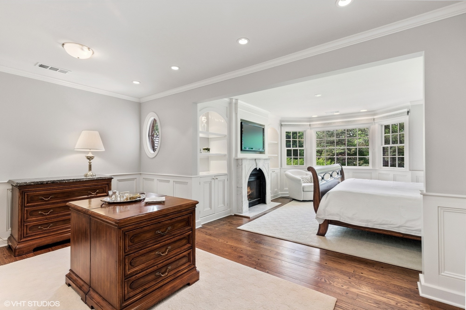 650 East Deerpath Road Lake Forest, IL 60045 - Photo 21 of 45 a living room with furniture and a fireplace