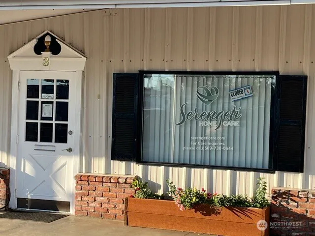 a view of front door of house