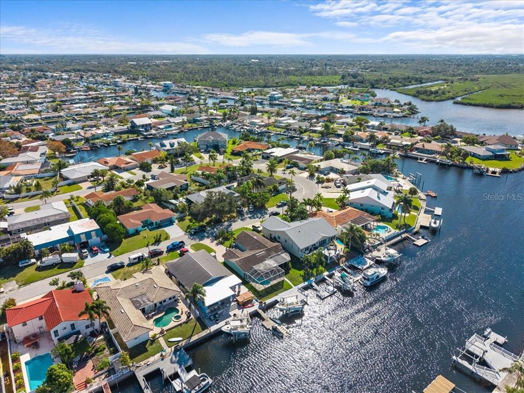 5028 Ensign Loop New Port Richey, FL 34652 - Photo 60 of 76 an aerial view of a houses with a lake view