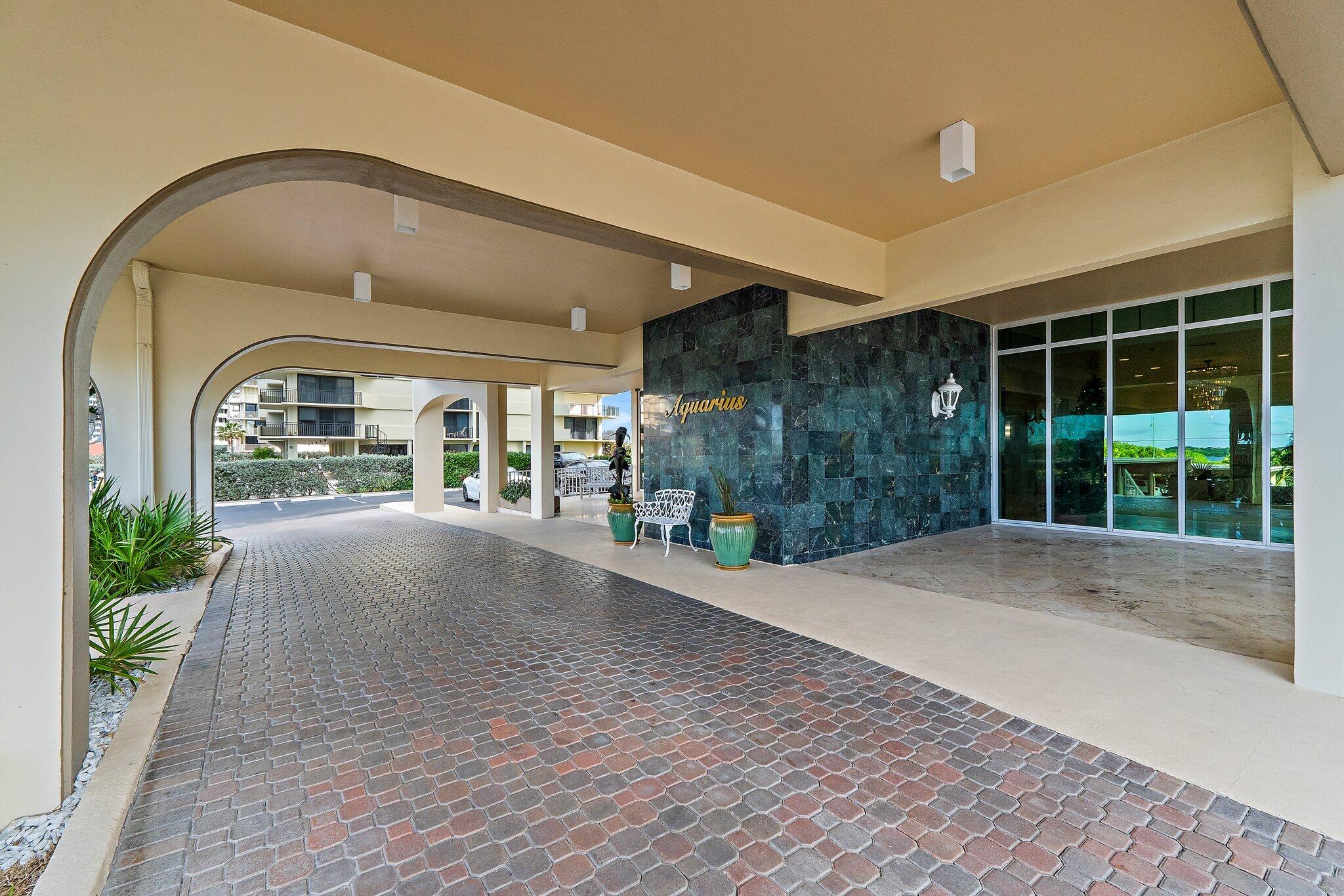 Undisclosed Address Singer Island, FL 33404 - Photo 58 of 77 5440 N Ocean 907_Aquarius Lobby Entrance