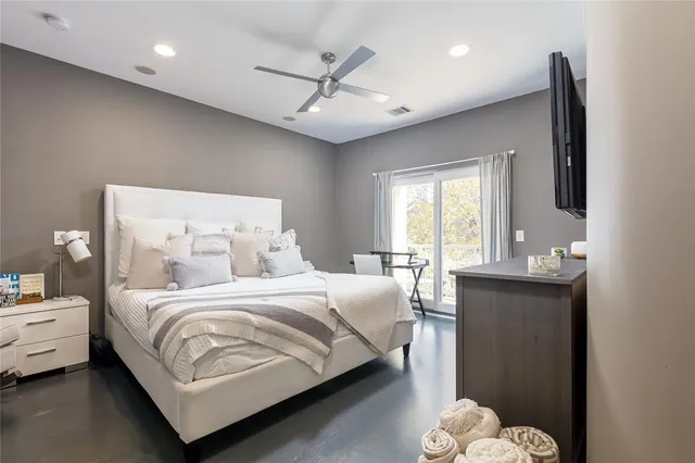 a view of balcony with furniture