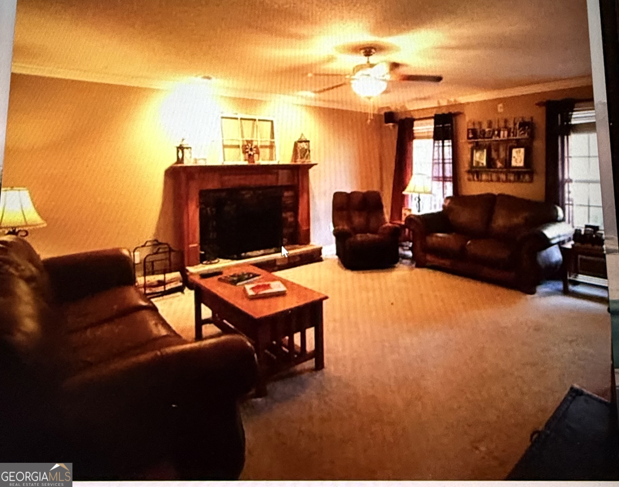 178 Hunters Mill Drive Hiram, GA 30141 - Photo 4 of 13 a living room with furniture a flat screen tv and a lamp