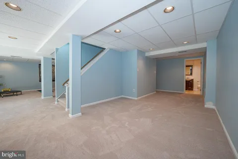 a garden view with sitting space and trees