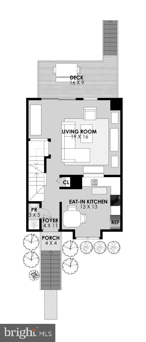 1750 Sundance Drive Reston, VA 20194 - Photo 34 of 36 a kitchen with kitchen island stainless steel appliances a stove and a refrigerator