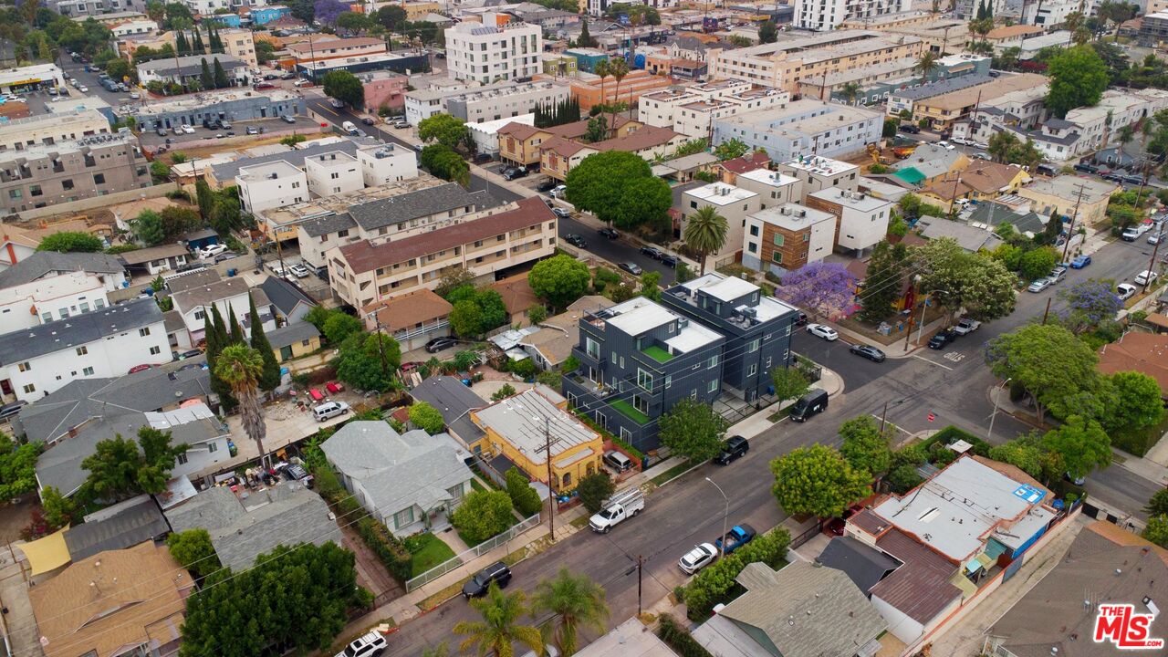 4713 Clinton Street Los Angeles, CA 90004 - Photo 23 of 25 an aerial view of residential houses with outdoor space