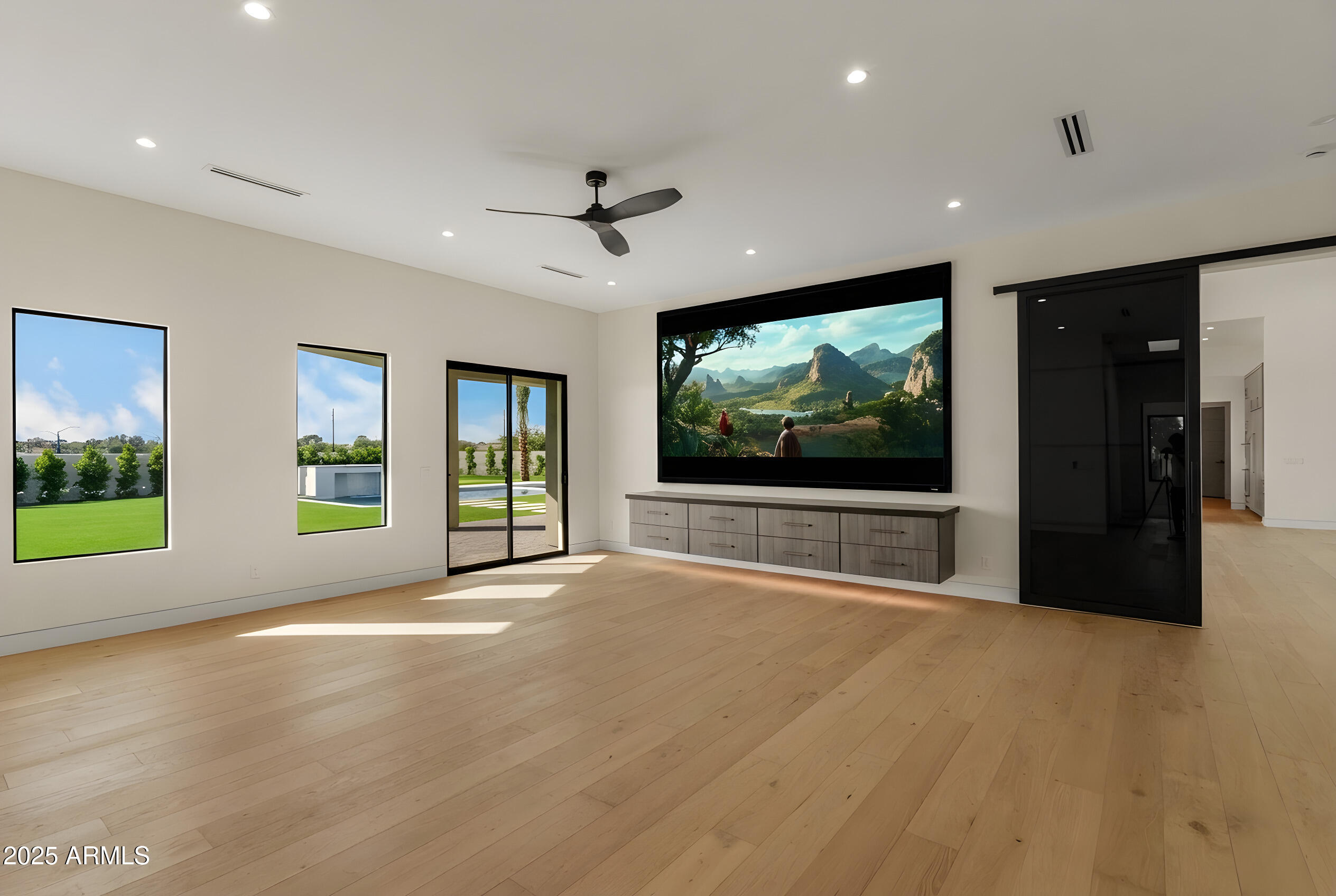 6260 South Key Biscayne Court Gilbert, AZ 85298 - Photo 33 of 68 a view of an empty room with wooden floor and a window