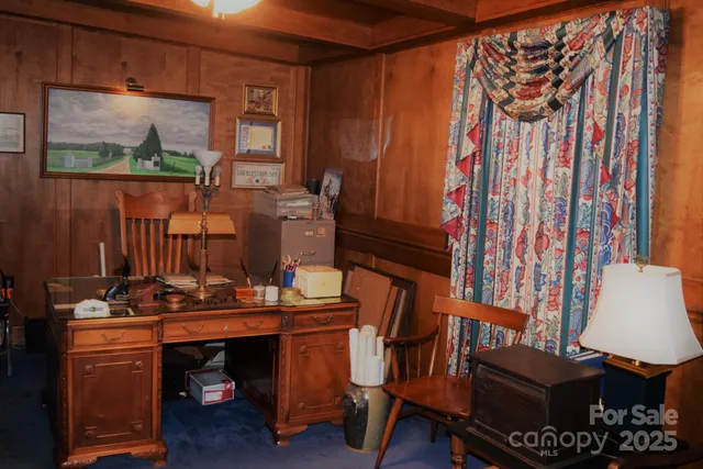 a living room with a fireplace