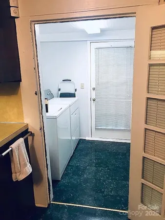 a bedroom with a bed and furniture