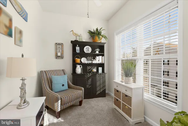 a view of a balcony with chair