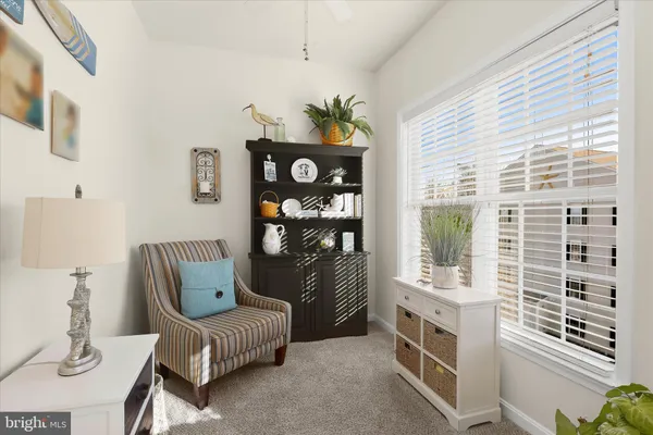 a view of a balcony with chair