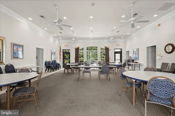 a view of a dining area with furniture