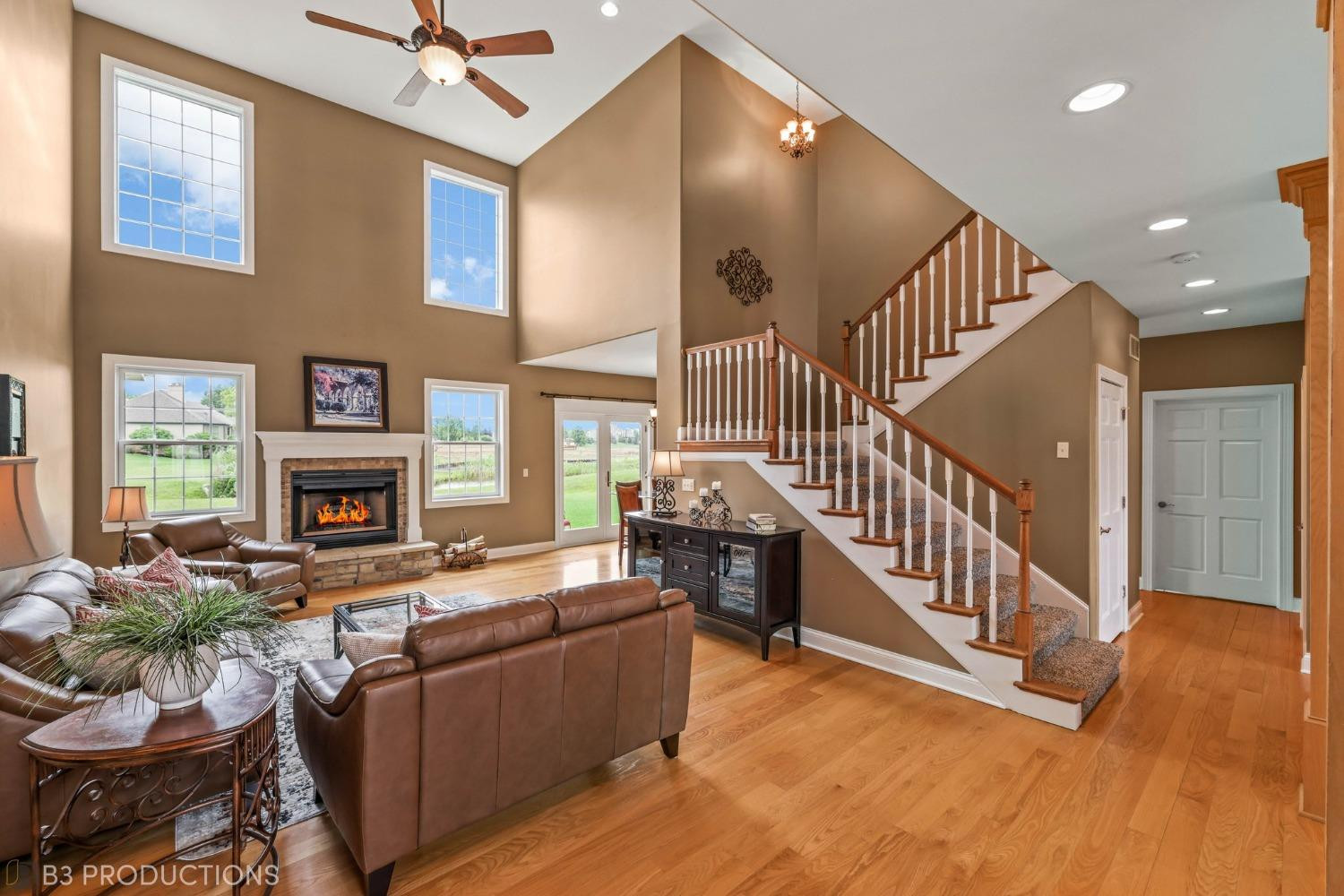 1825 Bramble Trace Chesterton, IN 46304 - Photo 3 of 30 a living room with furniture and a fireplace