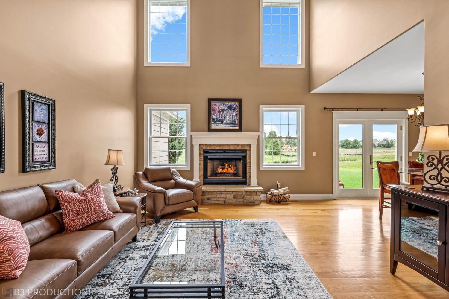 1825 Bramble Trace Chesterton, IN 46304 - Photo 4 of 30 a living room with furniture or couch and a fireplace