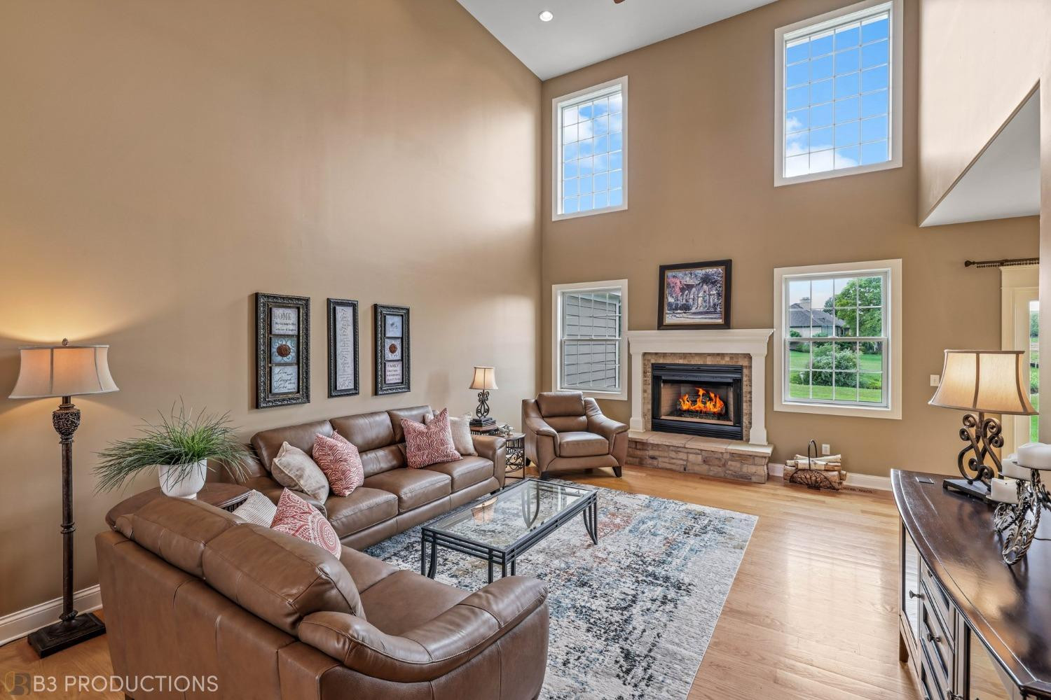 1825 Bramble Trace Chesterton, IN 46304 - Photo 5 of 30 a living room with furniture and a fireplace