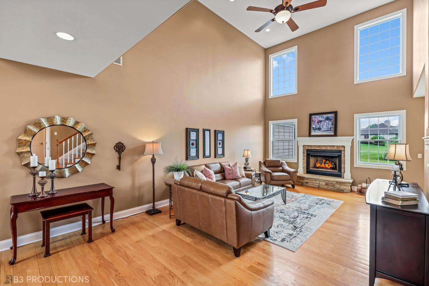 1825 Bramble Trace Chesterton, IN 46304 - Photo 6 of 30 a living room with furniture and a fireplace