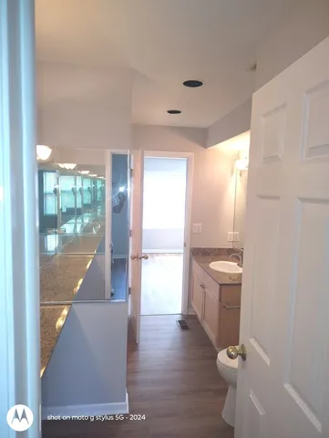 a bathroom with a sink and a shower