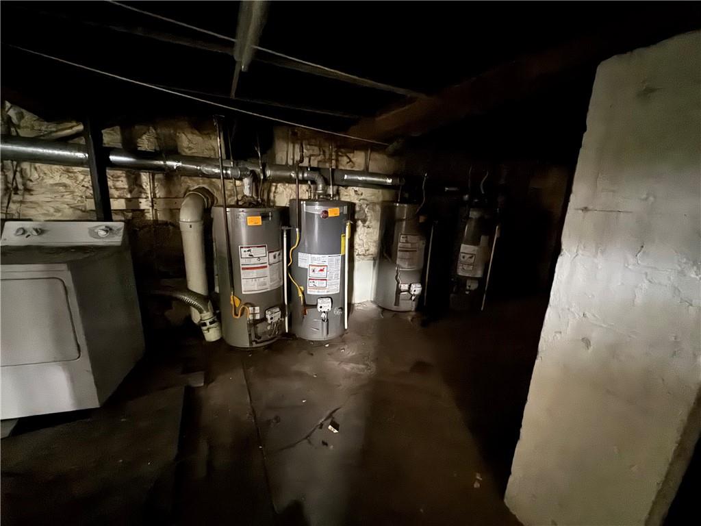 221 Singer Avenue McKees Rocks, PA 15136 - Photo 21 of 23 a view of water heater room with stainless steel appliances