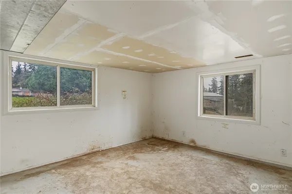 an empty room with a window