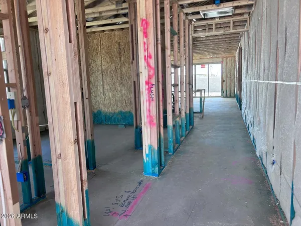 a view of a hallway with a elevator