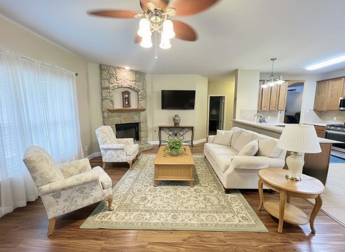 17705 Mahonia Lane Elgin, TX 78621 - Photo 16 of 35 a living room with furniture and a flat screen tv