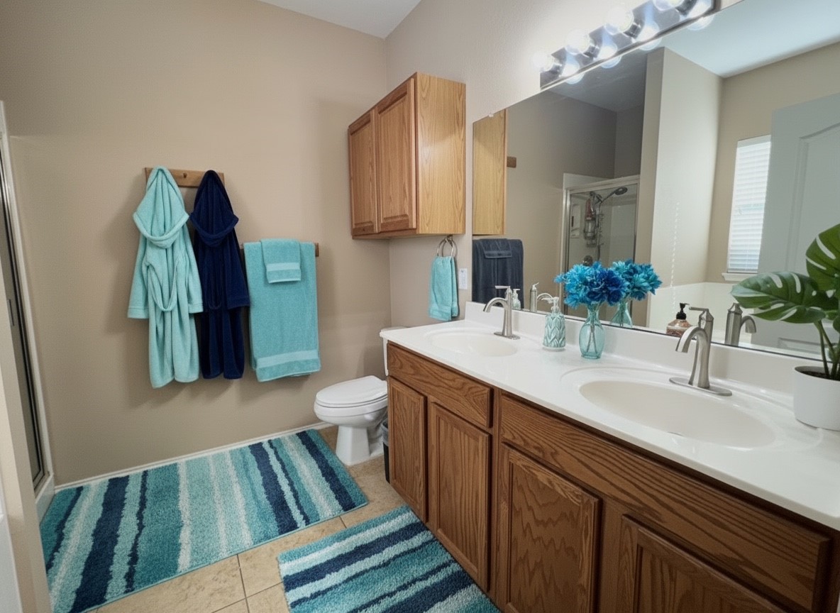 17705 Mahonia Lane Elgin, TX 78621 - Photo 18 of 35 a bathroom with a sink and a mirror