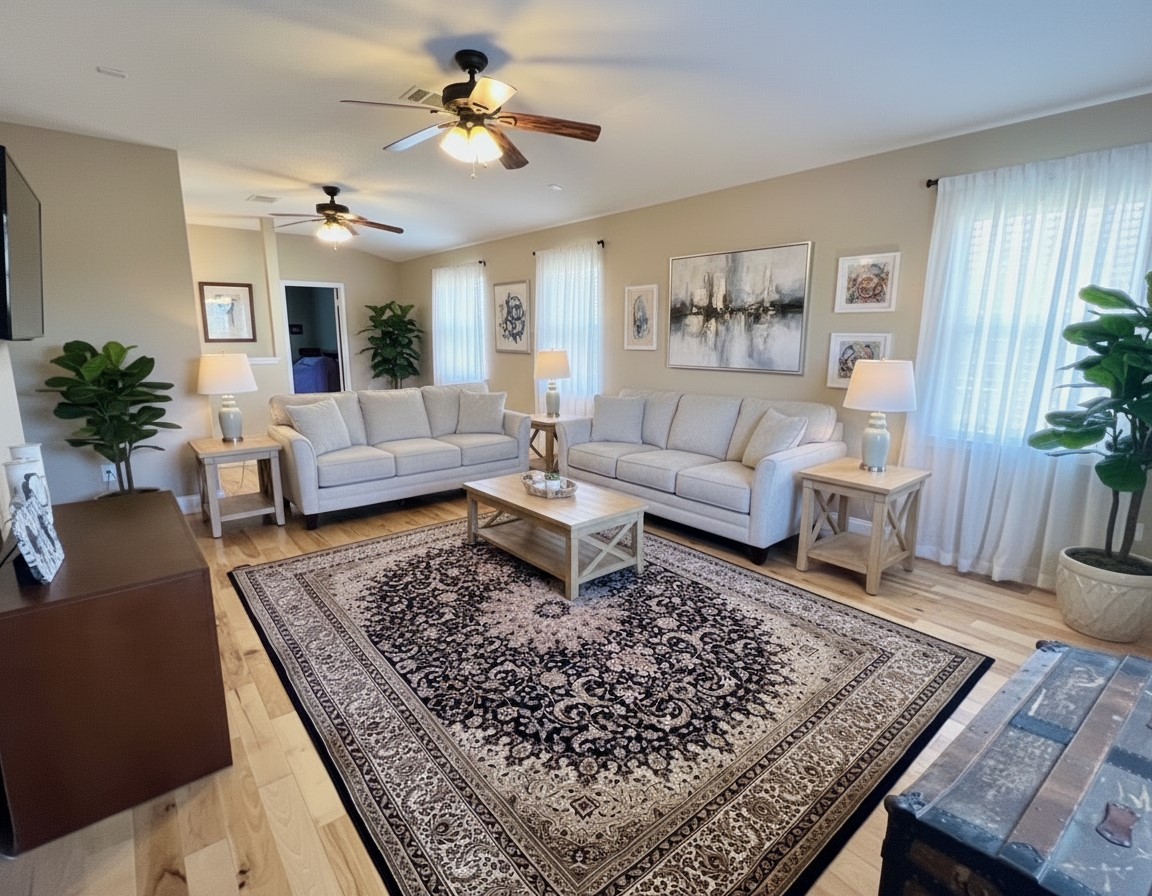 17705 Mahonia Lane Elgin, TX 78621 - Photo 22 of 35 a living room with furniture and a rug