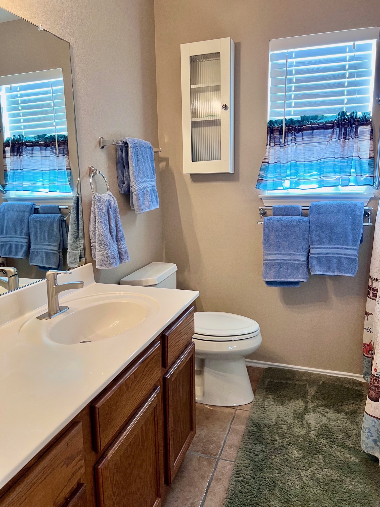 17705 Mahonia Lane Elgin, TX 78621 - Photo 24 of 35 a bathroom with a sink a toilet and mirror