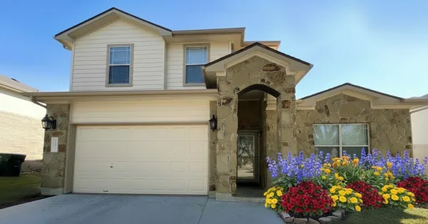 a front view of a house