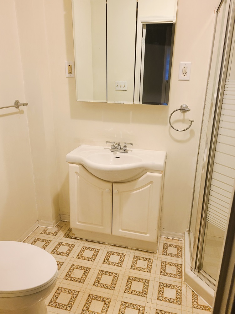 902 West 5th Street Sterling, IL 61081 - Photo 11 of 20 a bathroom with a sink a toilet and a mirror