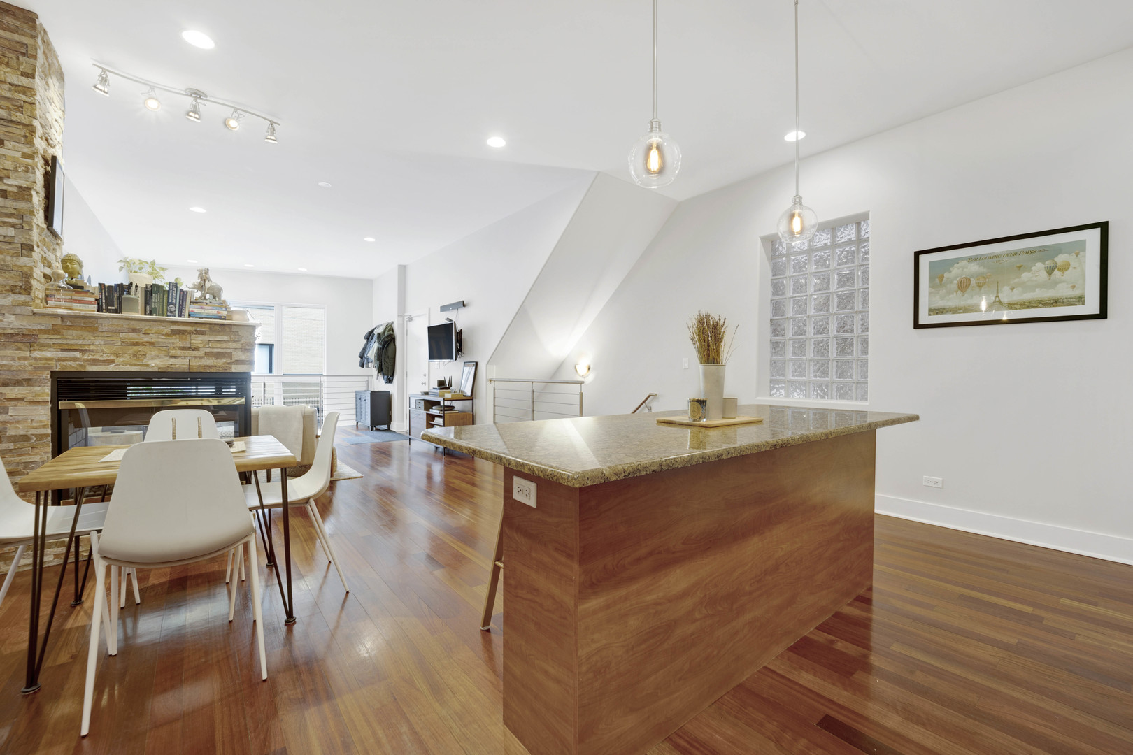 1531 West Fry Street, Unit 1 Chicago, IL 60642 - Photo 8 of 25 a room with furniture and wooden floor
