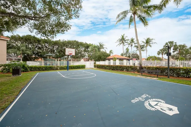 a view of a swimming pool with a lake view