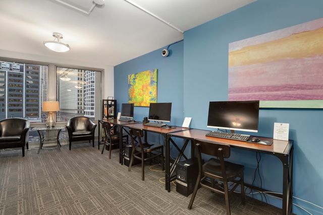 a large white room with a large window